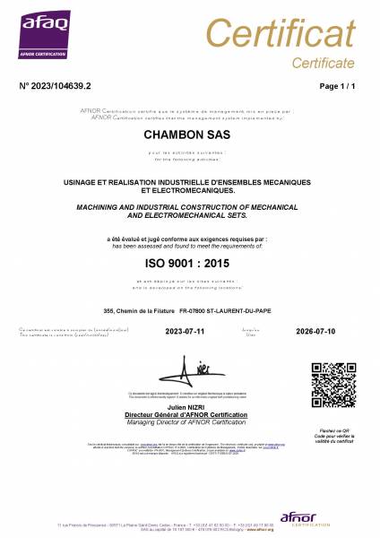 Renouvellement ISO 9001